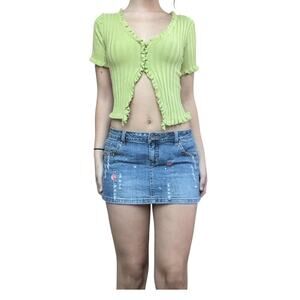 Unif style green button up
